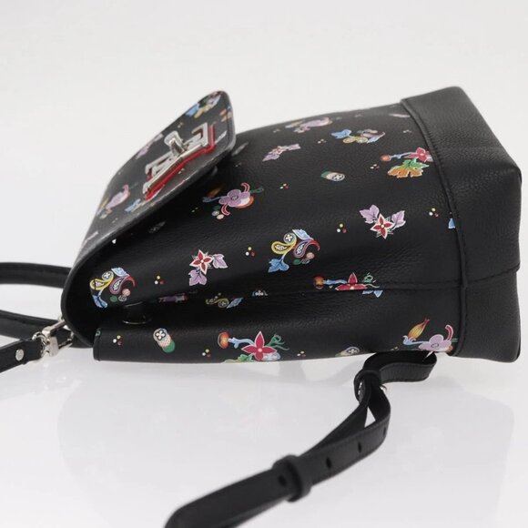 LOUIS VUITTON Floral Print Rock Me Backpack Leather Black M54848 Auth ka827M main image 8
